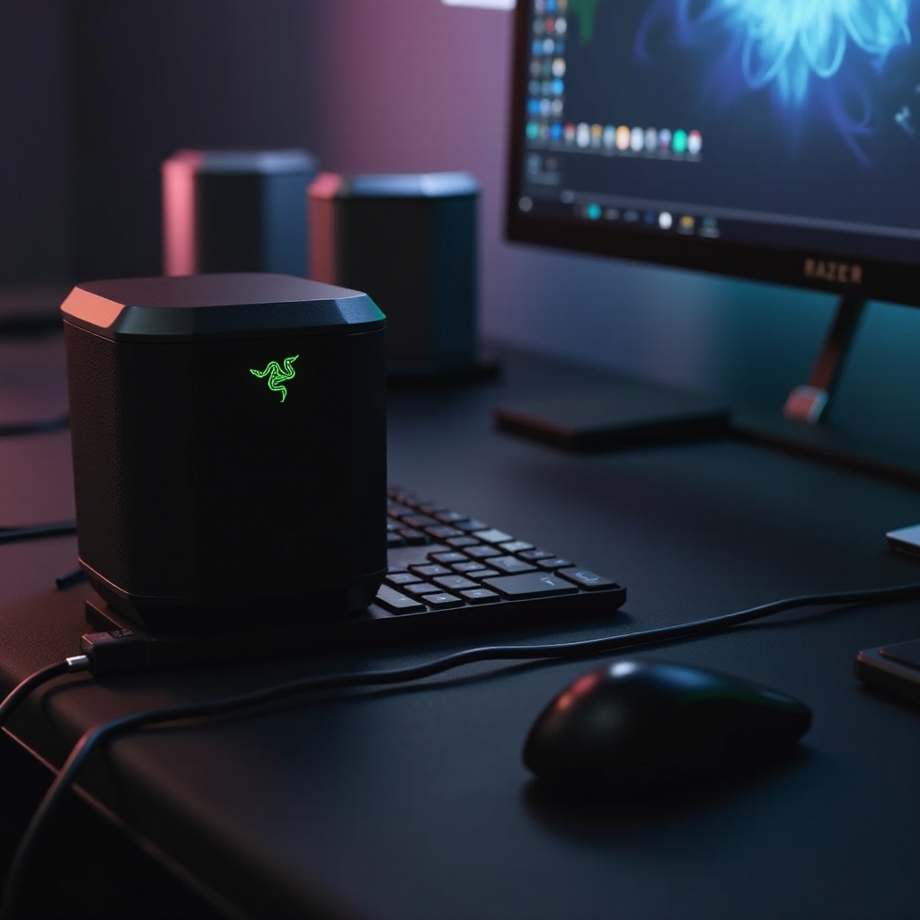 Yhdistä Razer-kaiuttimet samaan aikaan tietokoneeseen ja PS5:een